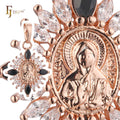 FJ Fallon Fashion Jewelry Saint Matrona Pendant Plated in Rose Gold Brass Based