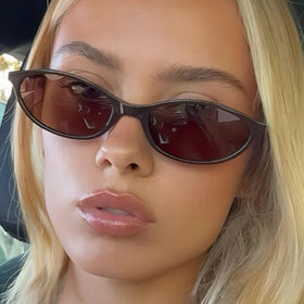 Trendy Shades Hot Sale Fashion Small Oval Round Sun Glasses Personality Oval Small Frame Sunglasses Gafas De Sol