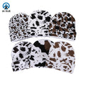 Wholesales Custom Logo Cow Pattern Beanie With Logo Acrylic Warm Hat Winter Warm Outdoor Cycling Hats