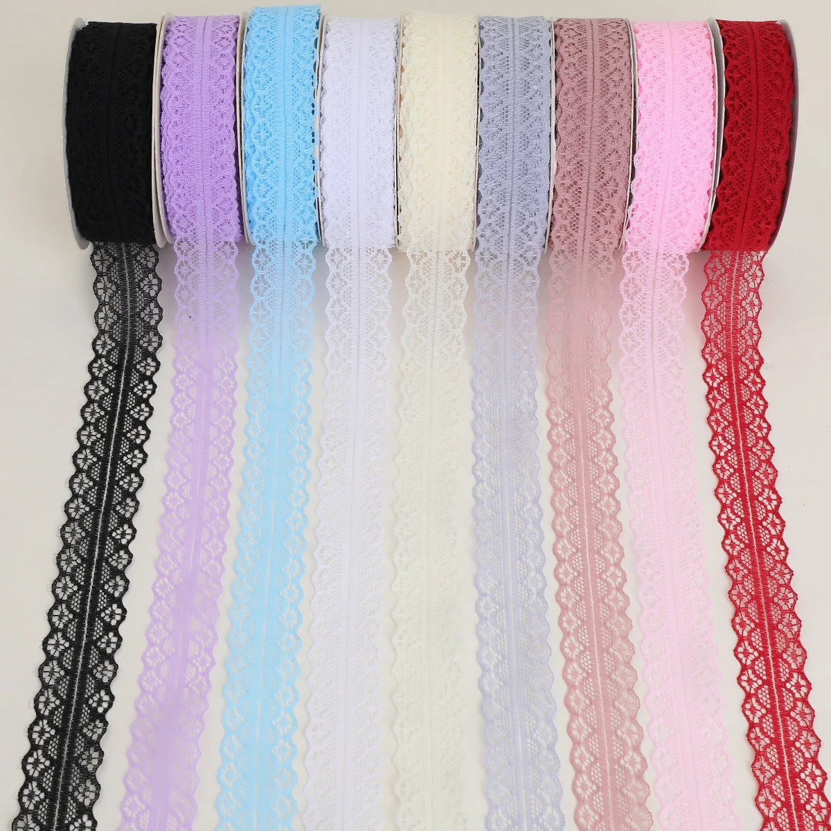 3cm Stretch Elastic Satin Multi-color Lace Trim Garment for Diy Garment Sewing Edge and Handmade Decoration Lace Ribbon
