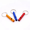 Loud Sound Emergency Whistle with Keychain Aluminum Alloy Emergency Survival Whistle for Camping Hiking Hunting Outdoors Sports