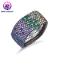 Fashion Luxury Classic Oval Cut 925 Sterling Silver Unisex Green Nano Purple Deep Orange Zircon Wedding Engagement Ring