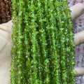 Natural Gemstone Chips Craft Supplies AAA Peridot Gravel Chips Stone Irregular Shaped Loose Stone Beads for Jewelry Making
