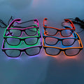 Colorful LED Light Glasses Glow Led Fashion Christmas Glasses El Wire Flashing Party Glasses for New Year Festival Rave Party