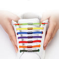 18-Color Quick-Wear Elastic No Tie Shoelaces Metal Lock Capsule for Kids Adults 1 Second Flat Sneakers with Polyester Lazy Laces