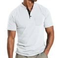 Summer New Large Size Men's Short Sleeved Sleeve Button Pocket T-shirt Polo Fashion Trend Street T-shirt