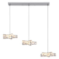 White Warm 40W Chrome Led Crystal Chandelier Star Shaped Pendant Light