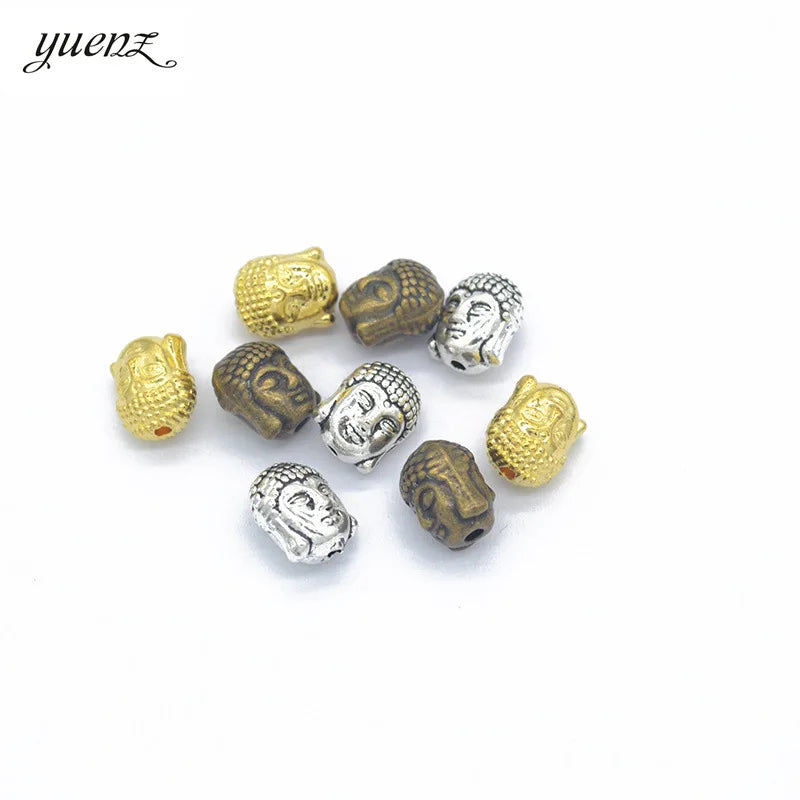 Antique Silver Color Big Hole Buddha Beads Spacers Beads Fit Bracelet Charm Jewelry Accessories DIY Findings R191