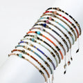 Handmade Rope Weaving TILE Bracelet Colorful Faceted Crystal Bead Bracelet Bohemian Friendship Bracelet for Women