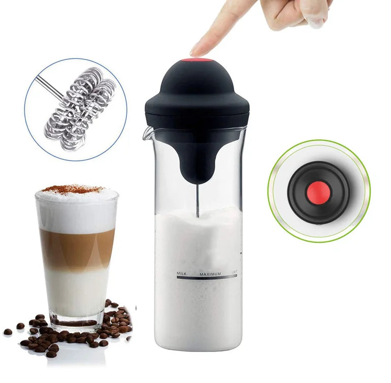 Simple Design Style Hand-held Coffee Milk Foam Electric Milk Pot Popular Trend and Practical