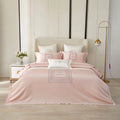 Exquisite 100% Cotton Embroidered 4-Piece Queen Size Comforter Cover Bedding Set Pillowcases 300TC Thread Count All-Season Use