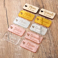 Personalized Acrylic  Place Card Luxury Name Cards Custom Name Tags Wedding Reception Wood Place Signs  Table Setting Plan