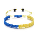 Ukraine Bracelet Handmade Woven Braided Rope Country Flag Bracelet NF006