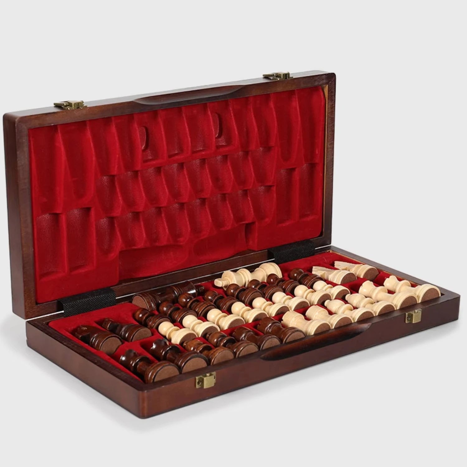 RUNAN 15 Inch Premium Luxury Wooden Chess Set for Children-Eco-Friendly Customizable Logo Color Unisex Advertising Chess Game