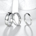 OAHLAN 925 Sterling Silver Fine Rings for Women 2/4/6mm High-Polished Wedding Band & Engagement Band Simple Style Jewelry
