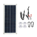 10W 18V Polycrystalline Silicon Semi-Flexible Solar Panel Charger 10A Controller 435*200MM for 12V Car RV Boat Battery Charging