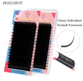 RTS PR010 Private Label Lash Eyelash Extensions 8-15mm Fast Put on Individual Eyelashes Hand Made Matte Black Natural Long