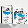 Custom Snow Mountain Crystal Trophy Marble Award Personalized Engraved Iceberg Plaque Swimming Champion Employee Recognition