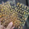4Pcs/set Holographic 3D Laser Butterfly Nail Art Stickers 12*7.5cm Gold Silver Nail Adhesive Sliders DIY Glitter Butterfly Decal