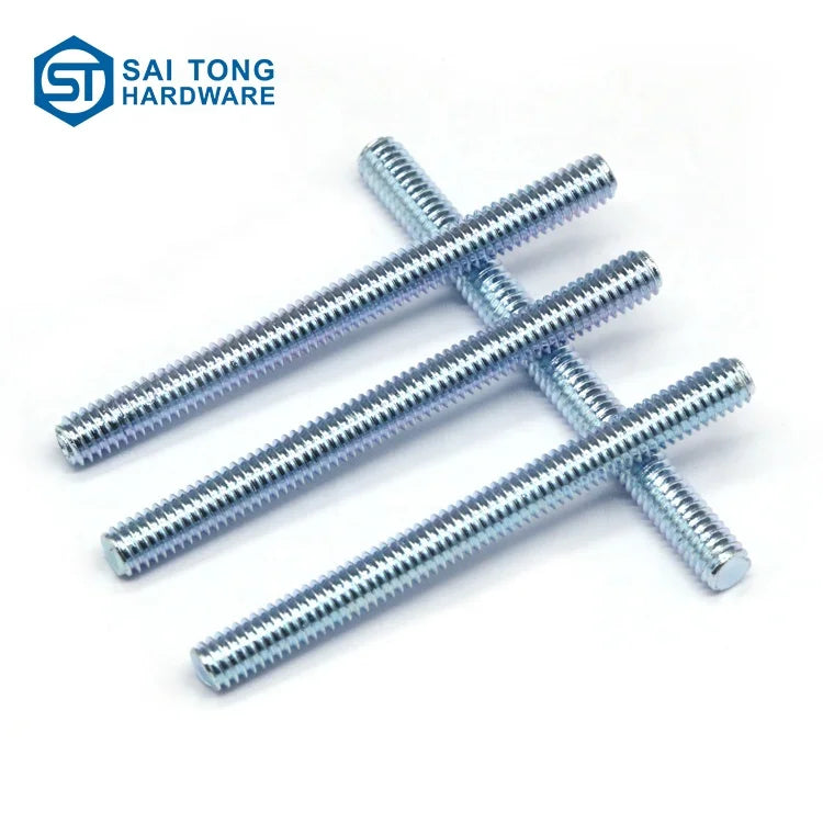 OEM & ODM Direct Factory Supply Iron Blue Galvanized Headless Stud Bolts From China Plant of Origin
