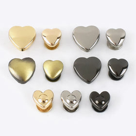 Meetee BF312 KY621 8/10/13mm Alloy Buckle Handbag Decorative Hardware Accessories Screws Foot Studs Heart Rivets