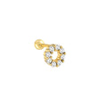 Rainbowking the Price Is Right 925 Silver O-ring Shape Single Ear Bone Nose Rings & Studs Are Suitable for Women