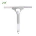 Home Cleaning Multifunctional Window Glass Squeegee with Spray Bottle and Plastic Handle Icy White 26x25cm