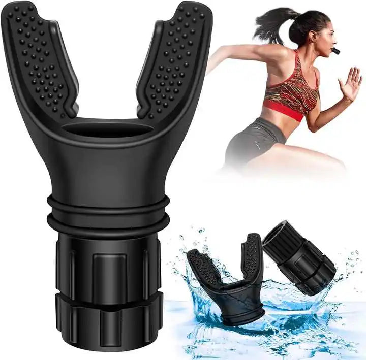 Outdoor Durable Silicone Breath Trainer & Lung Flexer Adjustable Levels Portable Fitness Exerciser for Increasing Lung Capacity
