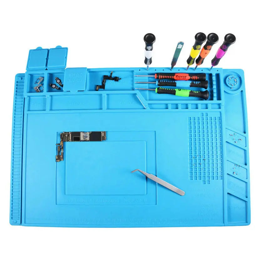 Silicone Repair Mat Non Magnetic Soldering Rubber Mat Heat Insulation Electronics Repair Carpet for Cellphone