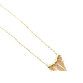 AA01042 Triangle Bead Curtain Tassel Pendant Stainless Steel Necklace Wave Bead Tassel Chain Necklace for Women