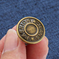 Eco-friendly Nickel Free Snap Buttons for Jeans Custom Zinc Alloy Metal Button 3D Relief Logo for Denim Jacket