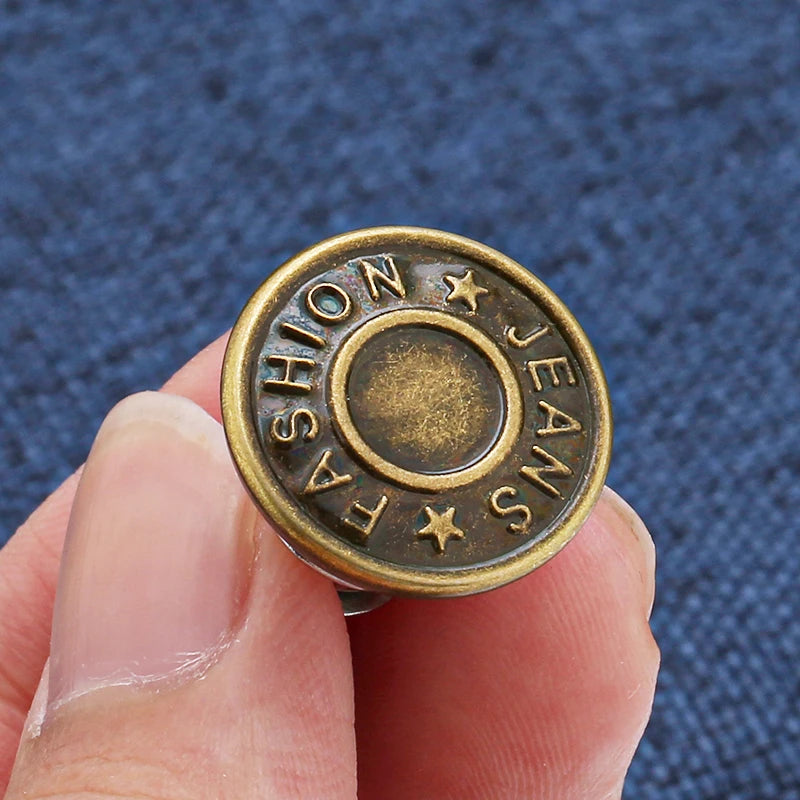 Eco-friendly Nickel Free Snap Buttons for Jeans Custom Zinc Alloy Metal Button 3D Relief Logo for Denim Jacket