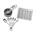 13pcs Stackable Stainless Steel Measuring Cups and Measuring Spoons Set