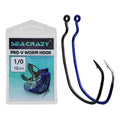 Dezhou Fishing Group High Carbon Steel Crank Road Hook Diamond Shaped Narrow Belly Barbed Hook with Soft Bait Tube Fishing Gear