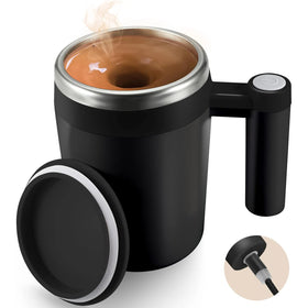 2026 Self Mixing Cup Magnetic Charging Port 380ml 200mah Battery Stirring Coffee Cup Stainless Steel