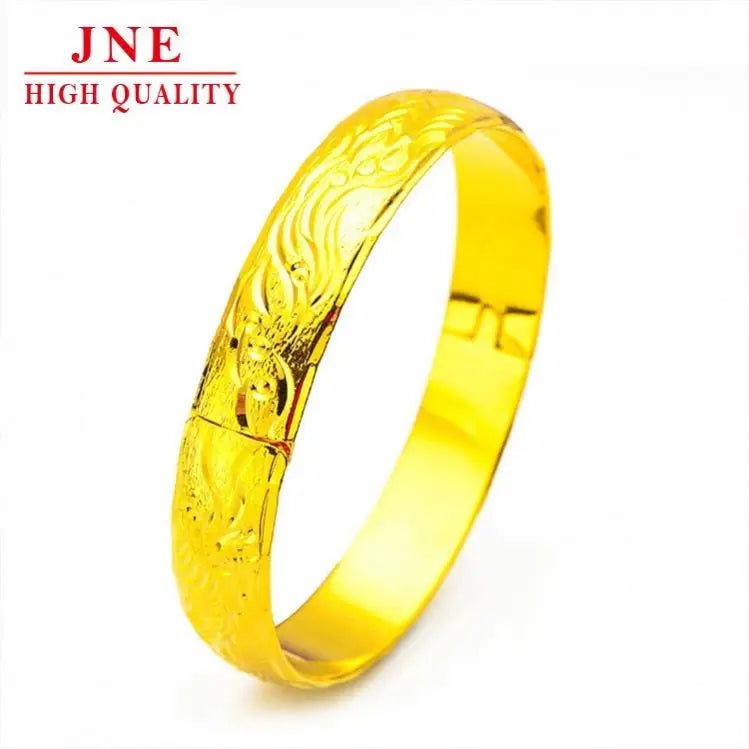 Gold Girls Dragon and Phoenix Buckle Bracelet 12Mm Wide Buckle Bracelet Dragon and Phoenix Buckle Bracelet