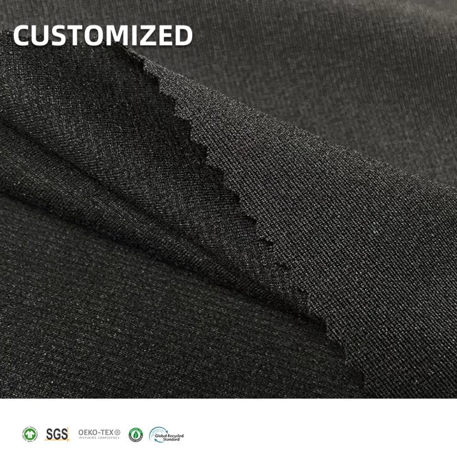 Eco Friendly RPET Roma 14% Bamboo 14% Spandex 72% Poly Recycled Fabric for Garment