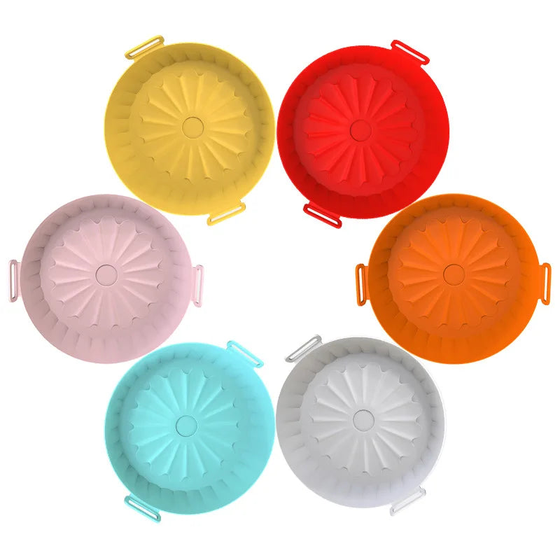 Custom Air Fryer Oven Accessory Heat Resistant Silicone Baking Pan Mat Microwave Oven Safe Use Food-Best Kitchen Accessories