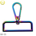 Wholesale Large D Ring Adjustive Hardware Clips Rainbow Hook Fittings & Metal Swivel Snap Buckle Luggage Bag Parts Accessories