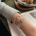 Personality Twist Bracelet Female Korean Vintage Thai Silver Knotted Bracelet MegaBDM