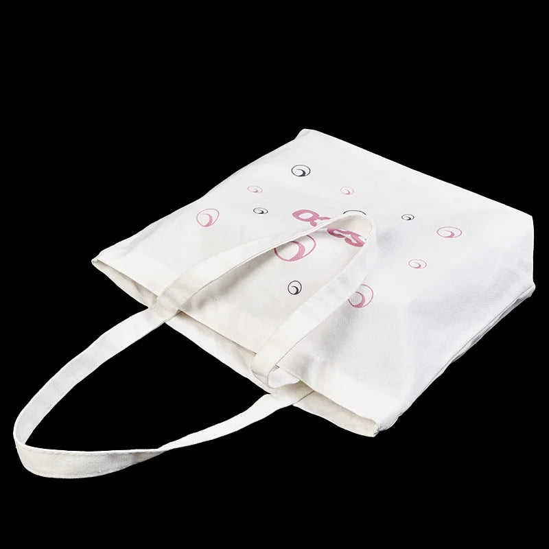 Factory Custom White Cotton Canvas Bag Custom Foldable Reusable Tote Bag Shopping Bag