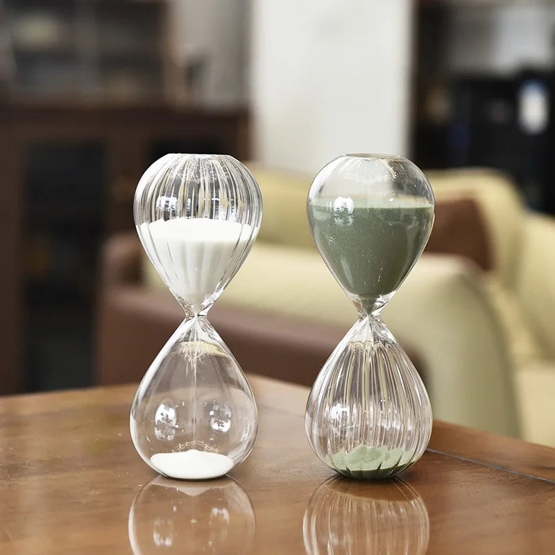 Nordic Home Colored Glass Hourglass Timer Creative Gift Home Furnishings 30 Minute Hourglass Factory Wholesale