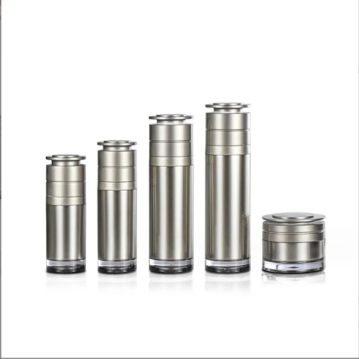 New PETG Face Cream Bottle Electroplating Cap 120ml Pump Head Spray Empty Bottle 50ml Lotion Cosmetic Packaging Material