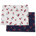 Small Cherry Fabric with White and Blue Background Fruit Printed 100% Eco-Friendly Polyester for Girls' Swimming