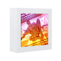Cartoon Night Light Lamp Shadow Box Frames White Wall Pictures Wall Art Living Room Wall Hanging Decor