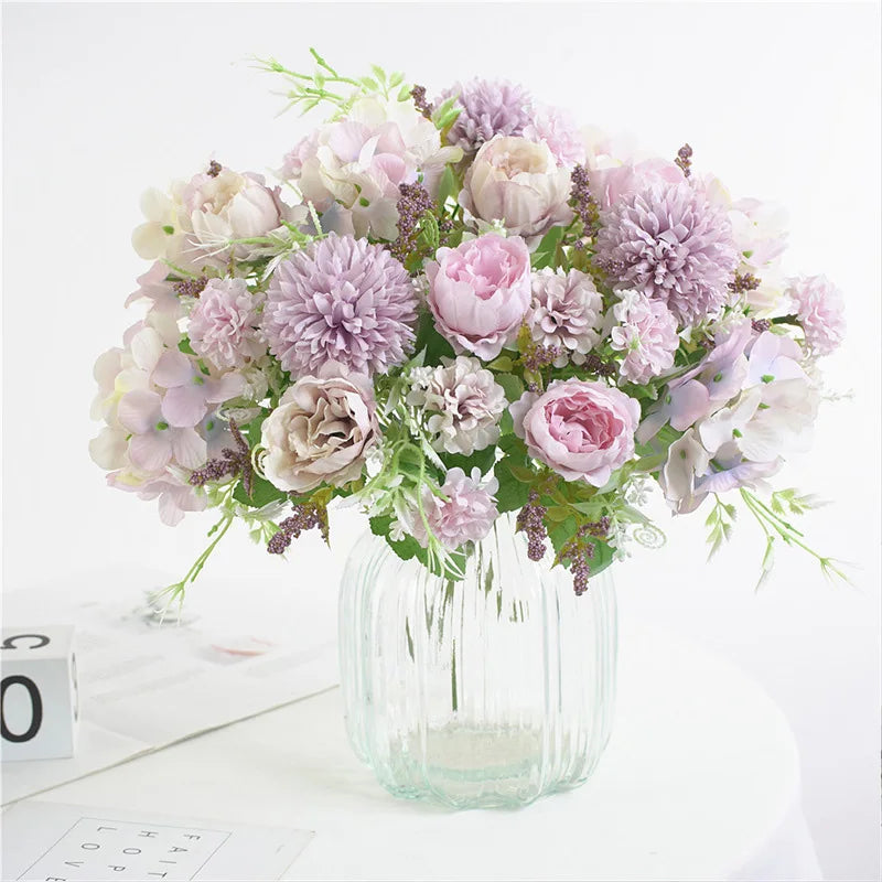 New Design Peony Rose Silk Bride Wedding Bouquet Flowers Artificial Flowers Bouquet Bridal Bouquets