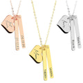 Personalized Custom Logo 18K Gold Plate Waterproof Stainless Steel Engraved Laser Letter Heart Square Pendant Trendy Party