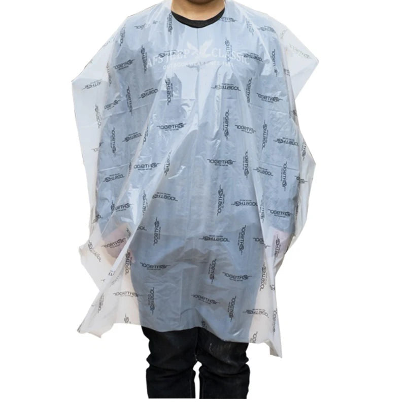 Factory Custom Barber Hairdressing Tool PE Plastic Disposable Salon Capes Shaving Disposable Apron