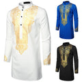African Style Long-sleeved T-shirt Abaya Thobe De Qualite Homme Muslim Islamic Clothing Thobe Men Muslim