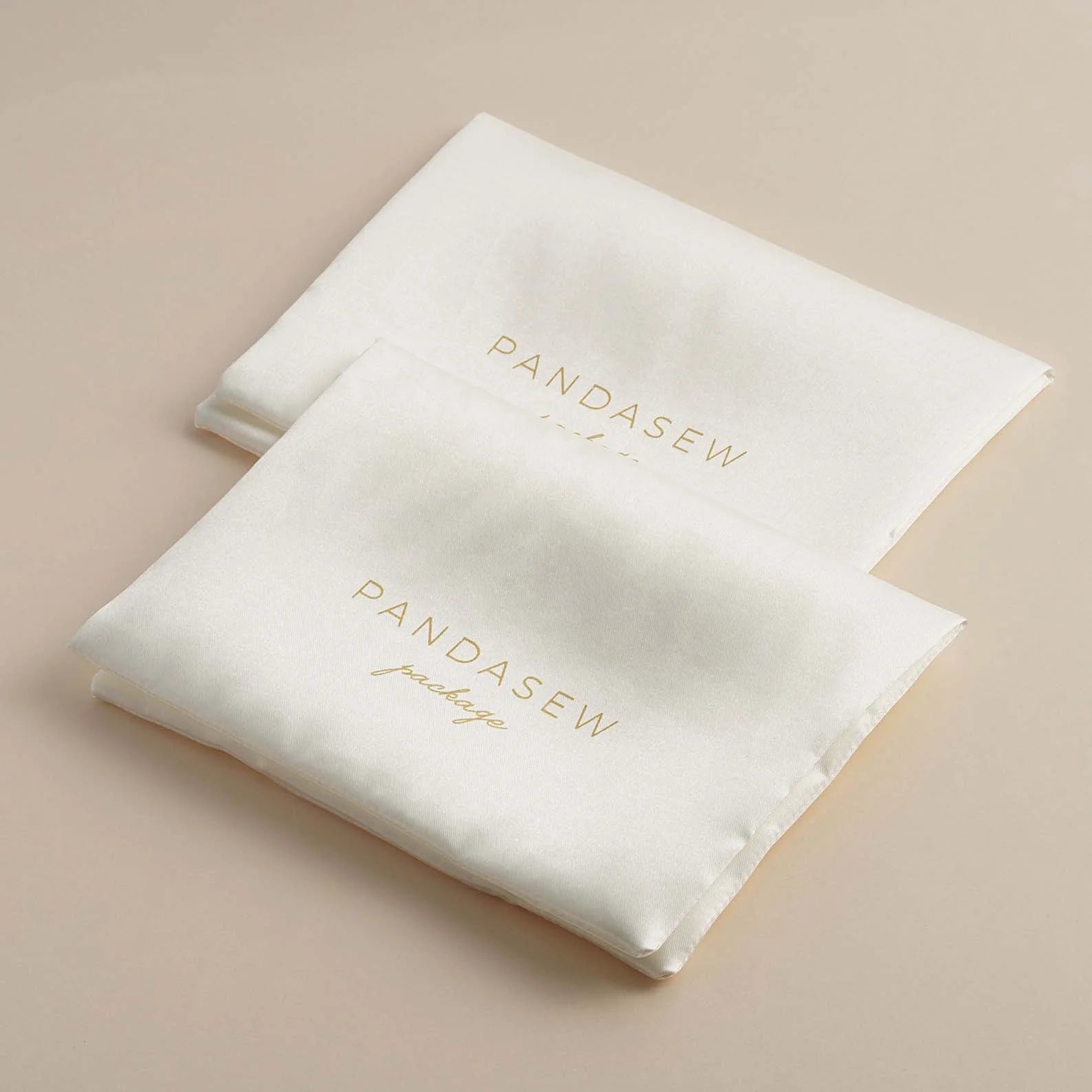 PandaSew Personalised Custom logo Printed Small Envelope Flap Pouch Luxury Satin Necklace Jewelry Bag